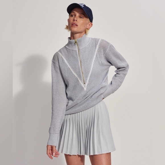 Varley Calva Knit In Pearl Blue